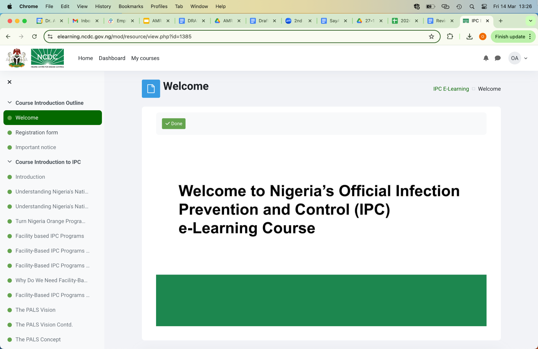 IPC Elearning course screenshot e learning LMS